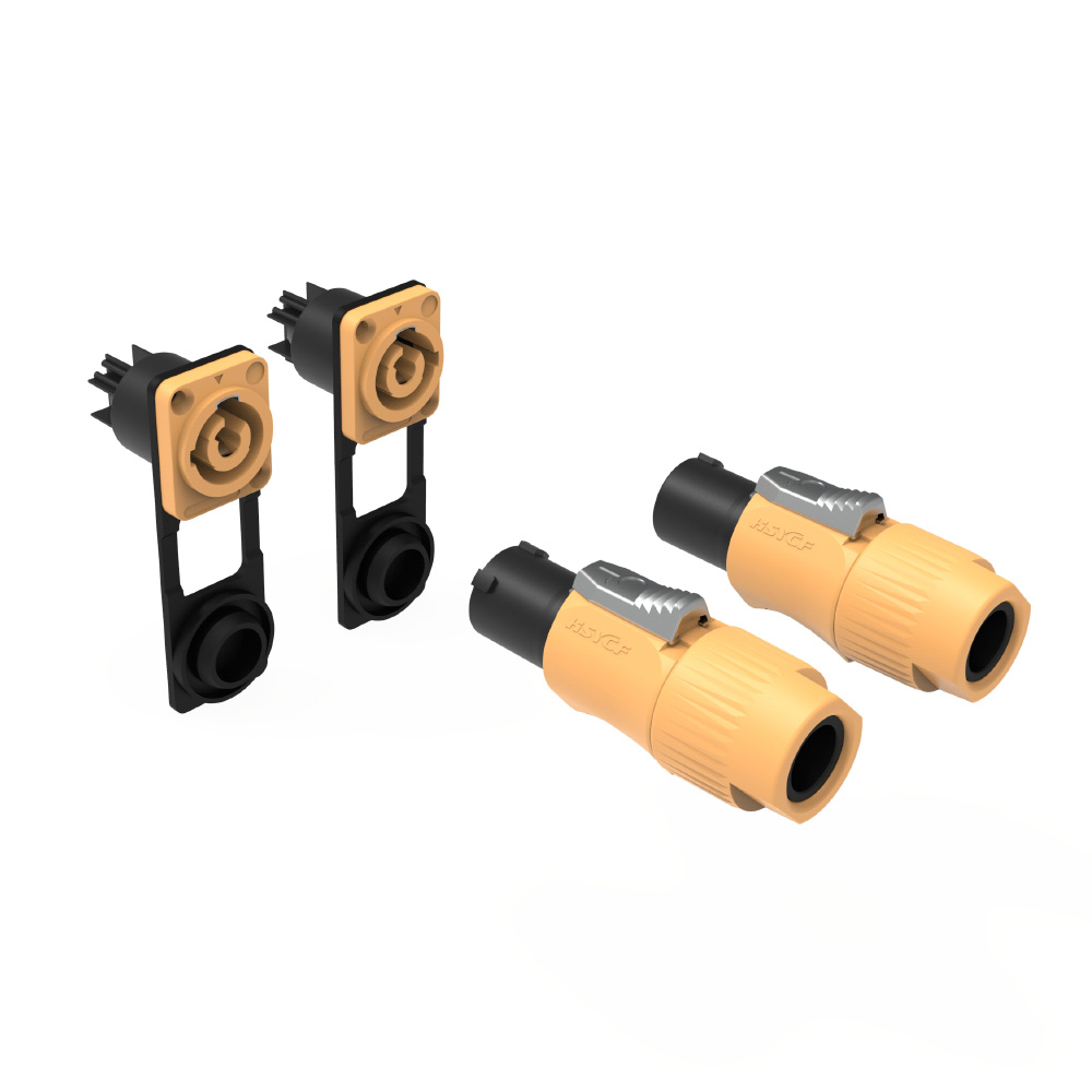 Micro waterproof plug orange black